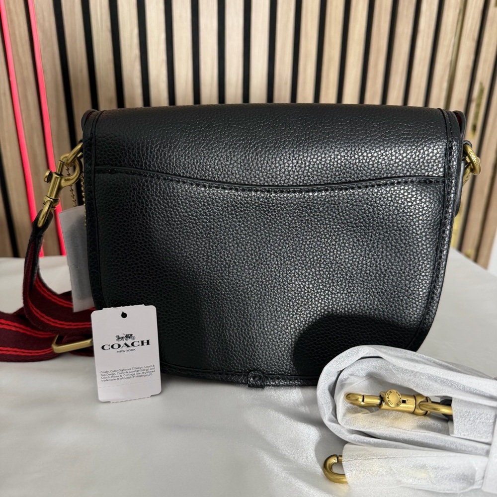 ❤️COACH🌺 Willow Saddle Bag Pebbled Leather Crossbody (FREE Gift Keychain Gen)🇺🇸✅ - Picture 9 of 17